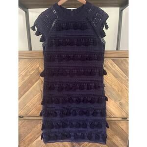 Sea New York Knit Eyelet and Tassle Sheath Dress Sz 4